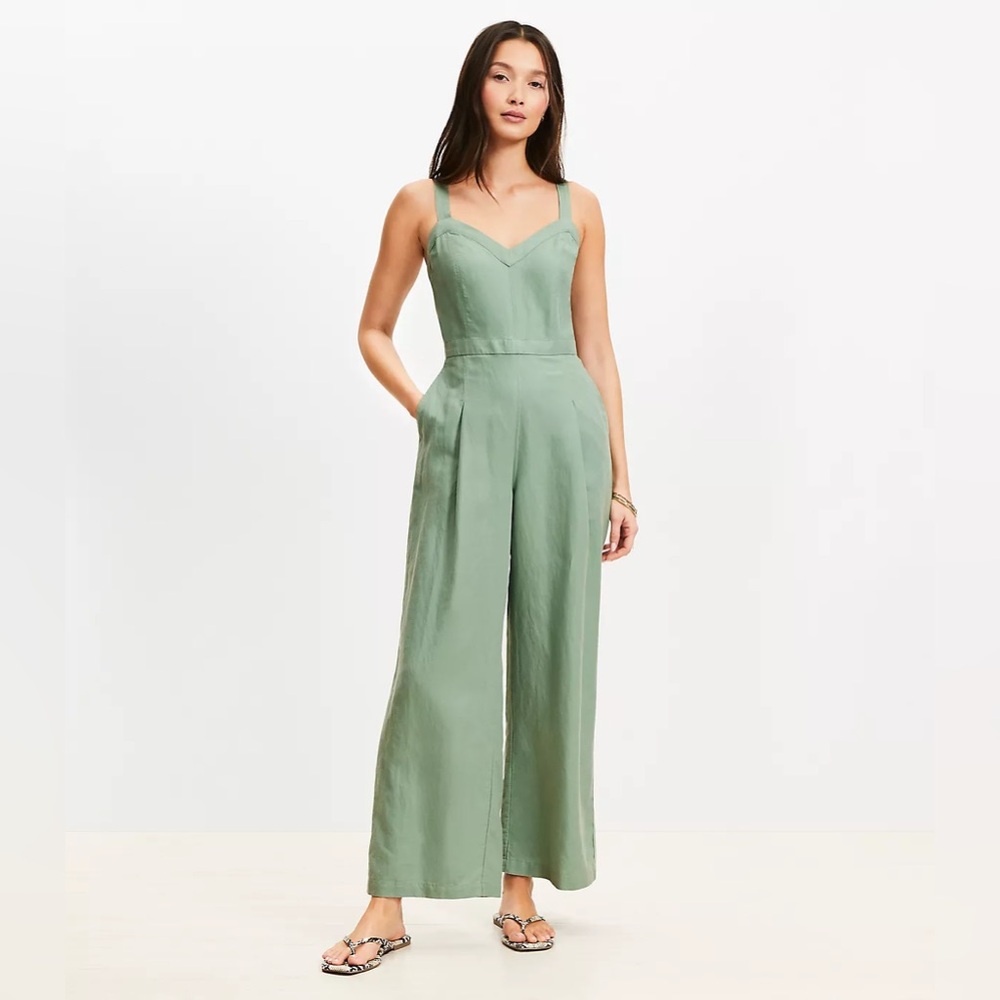 LOFT Mint Green Sleeveless Jumpsuit - Picture 5 of 6